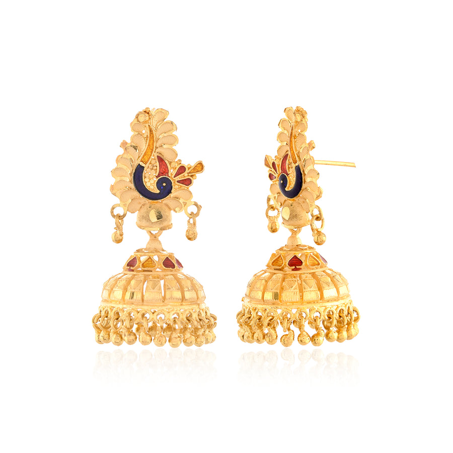 Royal Peacock Jhumki Earrings