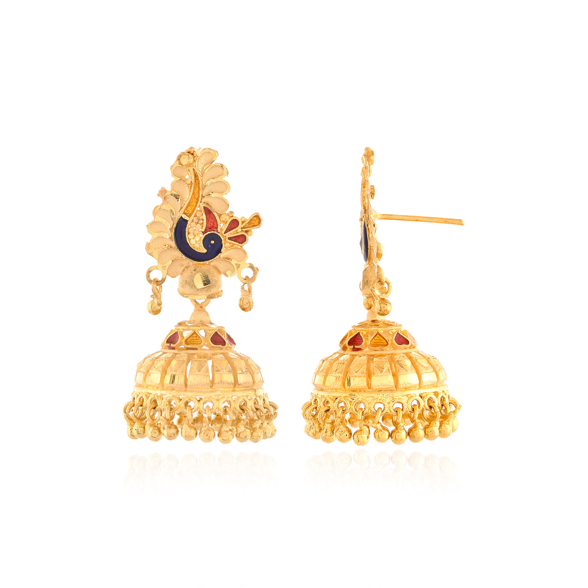 Royal Peacock Jhumki Earrings