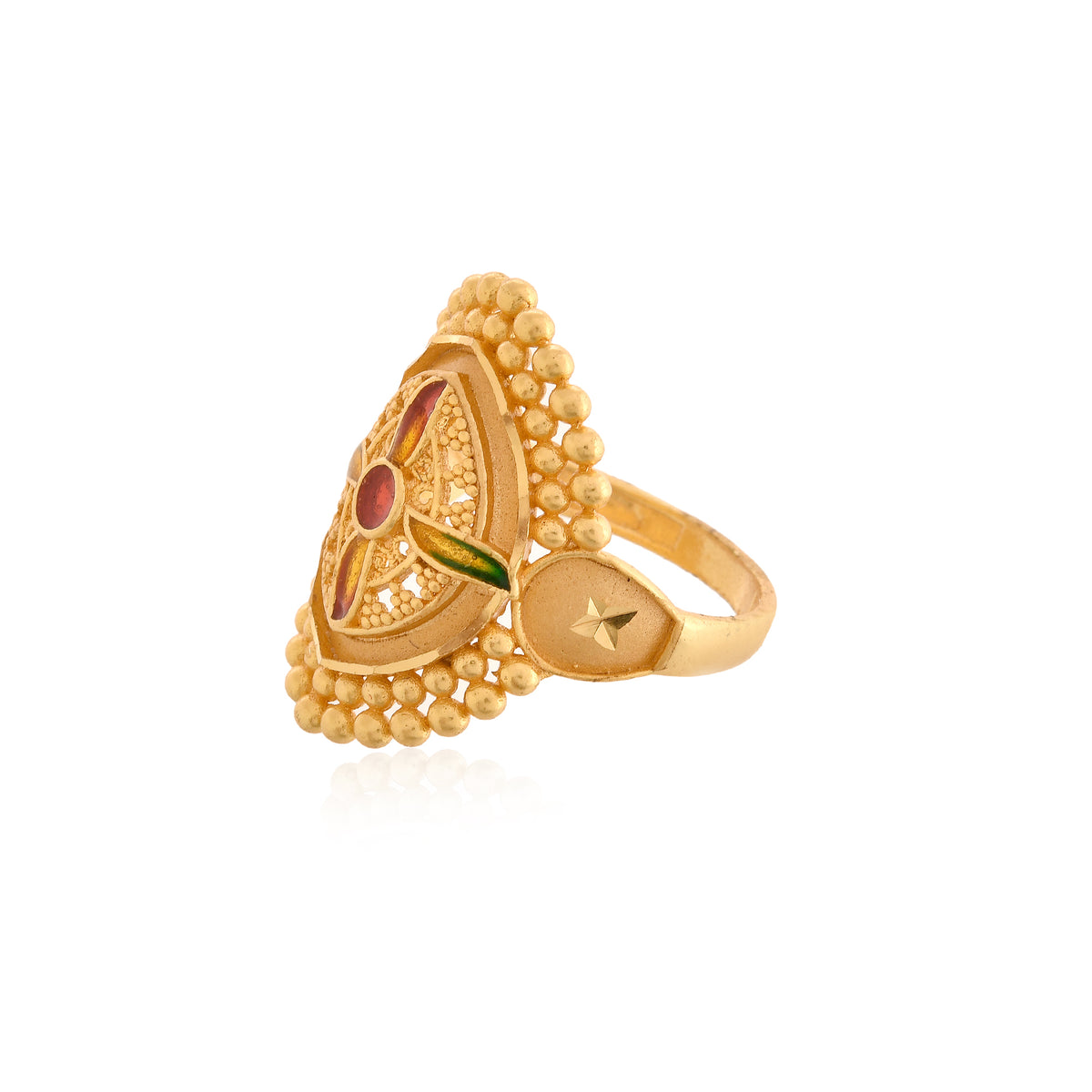 Royal Floral Gold-Tone Ring