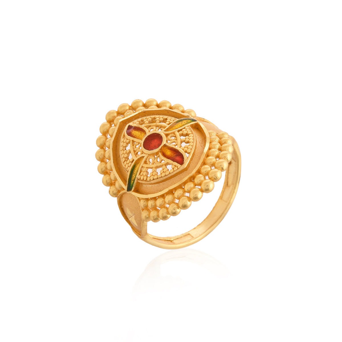 Royal Floral Gold-Tone Ring